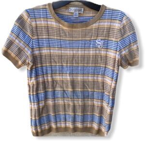 St. John Sport‎ Short Sleeve Striped Sweater